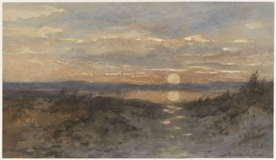 Landscape with Sunset by Maria Bilders van Bosse